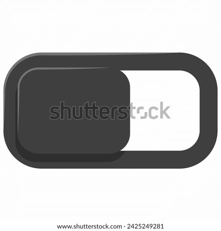Privacy protective sticker for laptop vector cartoon illustration isolated on a white background.