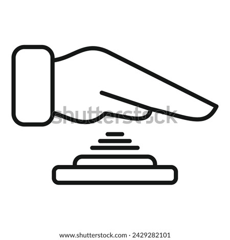 Privacy rec data icon outline vector. Smart bio access. Print privacy facial code