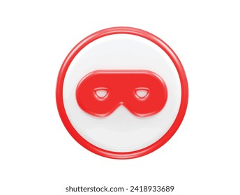 Icono de seguridad de la privacidad Ilustración 3d