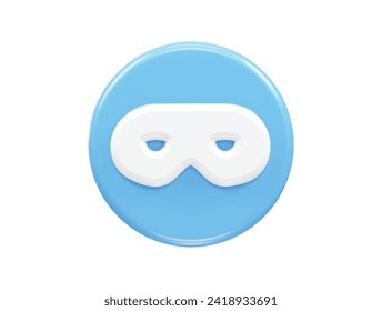 Icono de seguridad de la privacidad Ilustración 3d