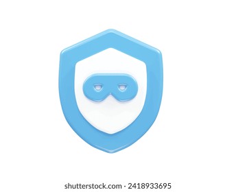 Icono de seguridad de la privacidad Ilustración 3d
