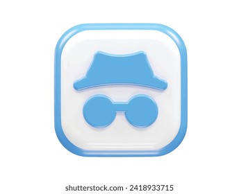 Privacy safety icon 3d rendering illustration