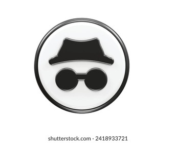 Privacy safety icon 3d rendering illustration