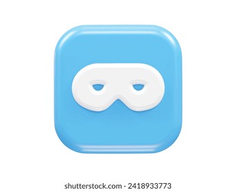 Datenschutz-Sicherheitssymbol 3D-Rendering-Illustration