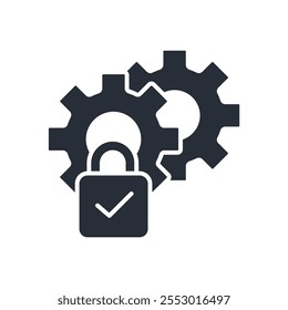 privacy setting icon. vector.Editable stroke.linear style sign for use web design,logo.Symbol illustration.