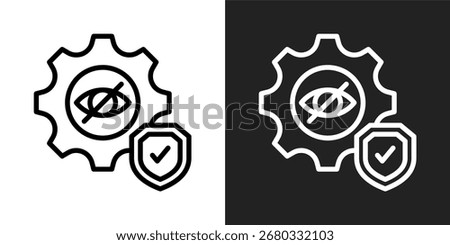 Privacy Settings icon of a flat style vector