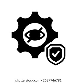 Privacy Settings Icon Glyph Vector Illustration