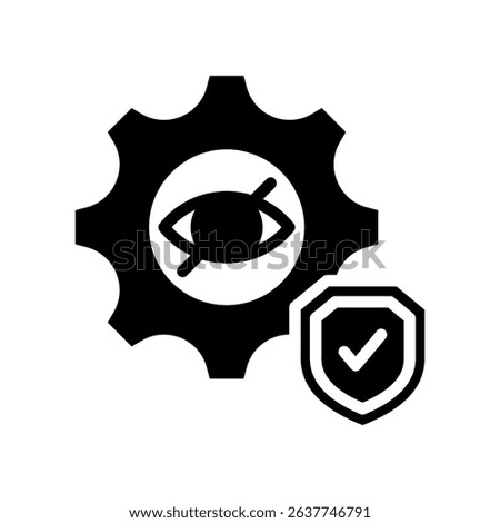 Privacy Settings Icon Glyph Vector Illustration
