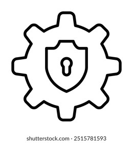 Privacy Settings icon line vector illustration