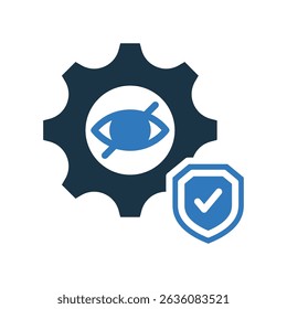 Privacy Settings Icon Mixed Vector Illustration