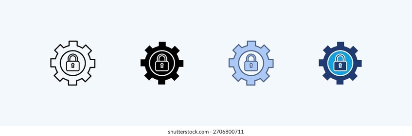 Privacy Settings Multiple Icon Illustration Vector