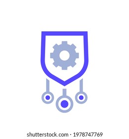 privacy settings vector icon on white