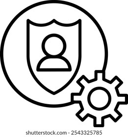 Icono detallado de Ilustración vectorial de Configuraciones de privacidad