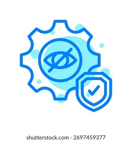 Ícone De Configurações De Privacidade Na Ilustração Do Vetor De Forma