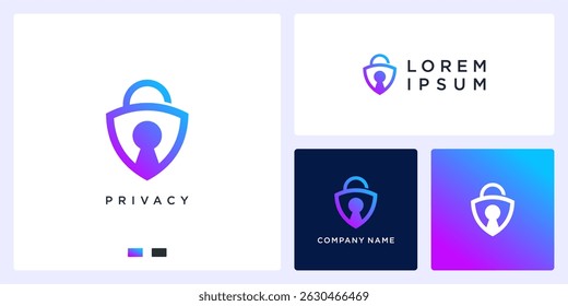 Privacy shield logo design idea