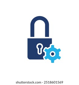 Datenschutz-System Schutz farbiges Symbol Vektor Design gut für Web oder mobile App