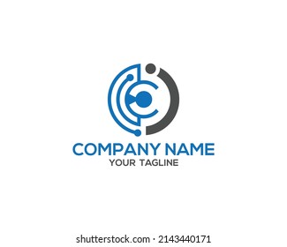 Ilustración De Plantilla De Vector De Logotipo IC E IC De Carta Editable De Privacidad Y Tecnología.