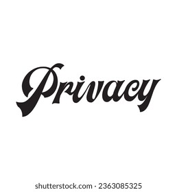 privacy text on white background.