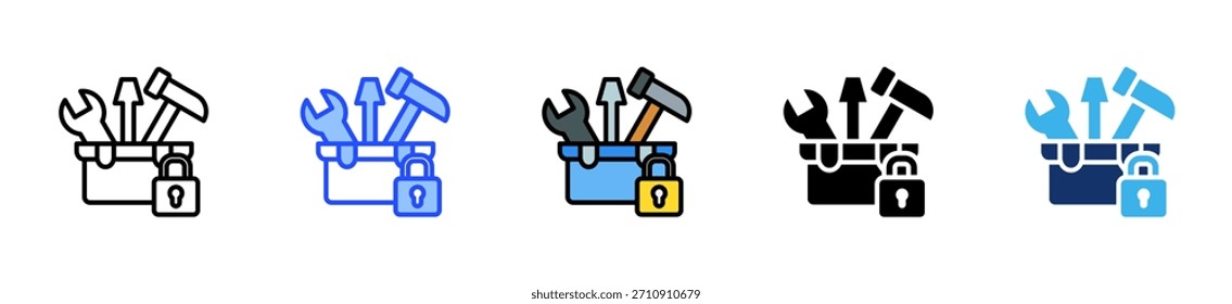Privacy Tools Icon Collection With Multiple Styles