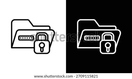 privacy Two-tone version in black and white background