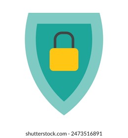 Diseño de iconos planos de Vector de privacidad