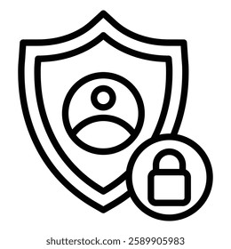 Privacy Vector Line Icon Design For Personal And Commercial Use