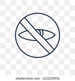 Privacy vector outline icon isolated on transparent background, high quality linear Privacy transparency concept can be used web and mobile