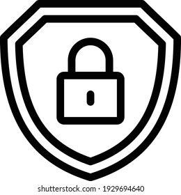 privacy vector thin line icon