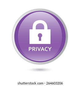 privacy violet icon. vector icon