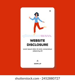 privacy website disclosure vector. policy cookies, information security, agreement compliance privacy website disclosure web flat cartoon illustration svg