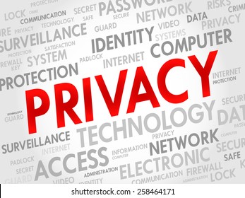 PRIVACY word cloud, business concept