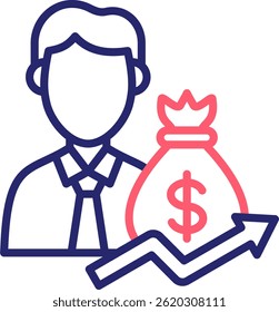 Private Equity-Symbol - Farbvektorgrafik