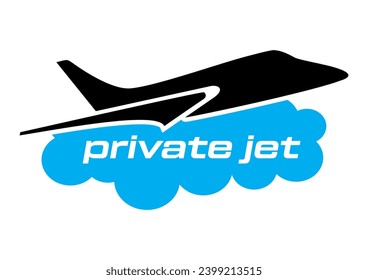 privat jet idea vector logo design