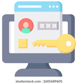 Private Access Icon Element For Design