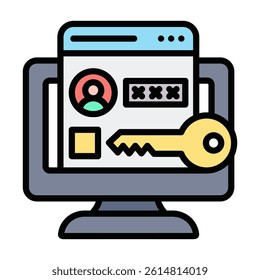 Private Access Icon Element For Design