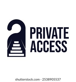 private access room flat minimalist logo design