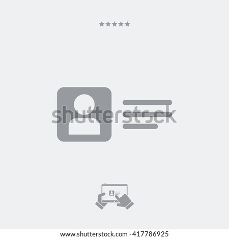 Private account box icon