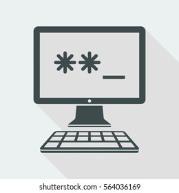Private account - Password - Vector web icon