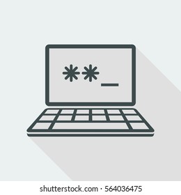 Private account - Password - Vector web icon