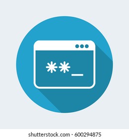 Private account - Password - Vector web icon