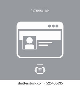 Private account window - Flat minimal icon