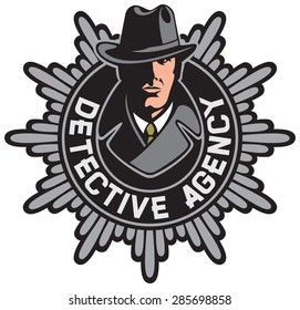 Private Agency Detective Label 