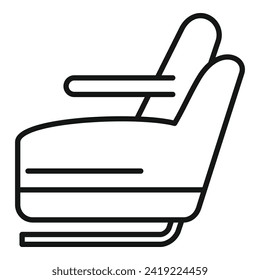 Private airplane seat icon outline vector. Inside aero. Premium board