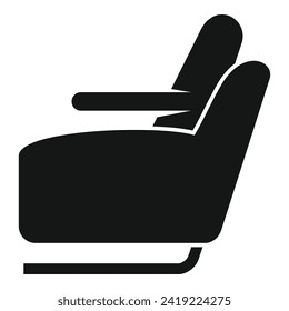 Private airplane seat icon simple vector. Inside aero. Premium board