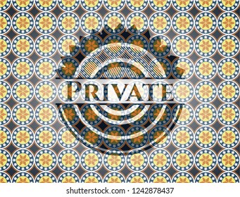 Private arabic style emblem. Arabesque decoration.