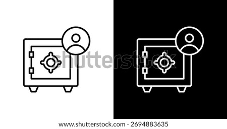 Private Banking White Icon Set Design