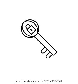 private, block chain icon. Element of block chain icon for mobile concept and web apps. Thin line private, block chain icon can be used for web and mobile