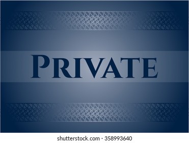 Private card, poster or banner