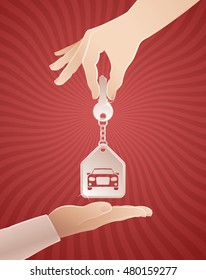 Private Carsharing. Illustration on the subject of service to share using of private automobiles.