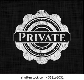 Private chalkboard emblem